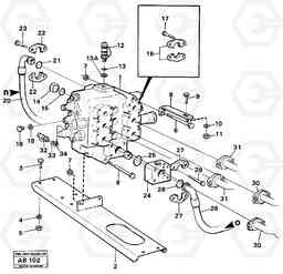 98691 Control valve with fitting parts. L50 L50 S/N 6401- / 60301- USA, Volvo Construction Equipment