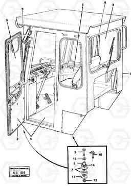 22871 Drivers cab L50 L50 S/N 6401- / 60301- USA, Volvo Construction Equipment