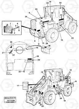 65975 Sign plates and decals L50 L50 S/N 6401- / 60301- USA, Volvo Construction Equipment