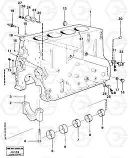 99781 Cylinder block L50 L50 S/N 6401- / 60301- USA, Volvo Construction Equipment