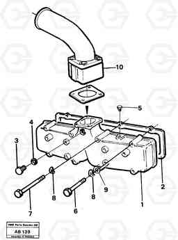 55945 Inlet manifold L50 L50 S/N 6401- / 60301- USA, Volvo Construction Equipment