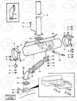 75853 Exhaust system L50 L50 S/N 6401- / 60301- USA, Volvo Construction Equipment