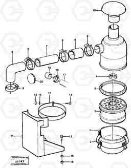 74836 Oil bath filter L50 L50 S/N 6401- / 60301- USA, Volvo Construction Equipment