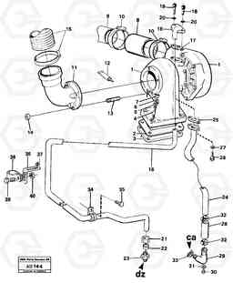 68274 Turbocharger with fitting parts L50 L50 S/N 6401- / 60301- USA, Volvo Construction Equipment