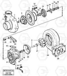 10905 Turbo charger L50 L50 S/N 6401- / 60301- USA, Volvo Construction Equipment