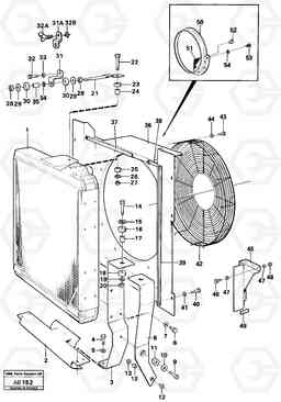 41221 Radiator with fitting parts L50 L50 S/N 6401- / 60301- USA, Volvo Construction Equipment