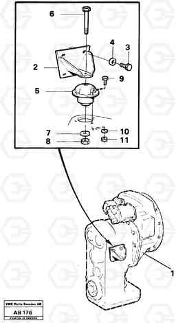 13580 Gear box housing with fitting parts L50 L50 S/N 6401- / 60301- USA, Volvo Construction Equipment