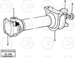 13582 Propeller shaft L50 L50 S/N 6401- / 60301- USA, Volvo Construction Equipment
