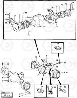 5148 Driveshafts with assembly parts L50 L50 S/N 6401- / 60301- USA, Volvo Construction Equipment