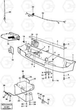 10928 Radio panel L50 L50 S/N 6401- / 60301- USA, Volvo Construction Equipment