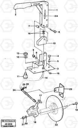 99591 Hand brake L50 L50 S/N 6401- / 60301- USA, Volvo Construction Equipment