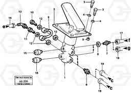 20977 Footbrake valve with mountings L50 L50 S/N 6401- / 60301- USA, Volvo Construction Equipment