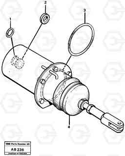 13596 Spring-brake cylinder L50 L50 S/N 6401- / 60301- USA, Volvo Construction Equipment