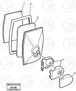 9937 Rear view mirror L50 L50 S/N 6401- / 60301- USA, Volvo Construction Equipment