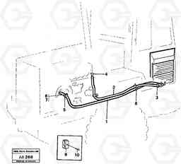 84247 Heating system: hoses L50 L50 S/N 6401- / 60301- USA, Volvo Construction Equipment