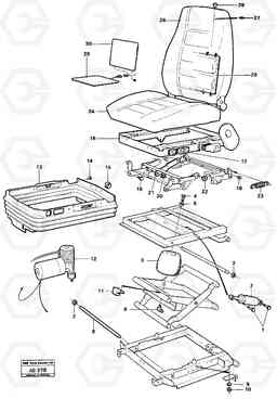 54411 Operator's seat, heated, air suspensioned L50 L50 S/N 6401- / 60301- USA, Volvo Construction Equipment
