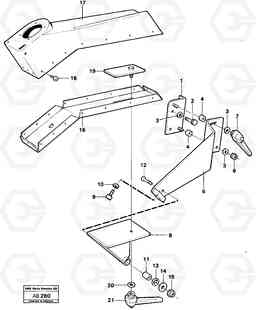 9942 Foldable arm rest, lever steering (cdc). L50 L50 S/N 6401- / 60301- USA, Volvo Construction Equipment