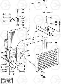 41228 Air.conditioning: condenser with fitting parts L50 L50 S/N 6401- / 60301- USA, Volvo Construction Equipment