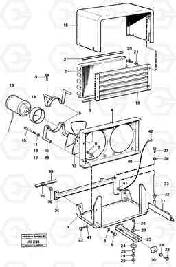 50505 Air.conditioning condenser with fitting parts L50 L50 S/N 6401- / 60301- USA, Volvo Construction Equipment