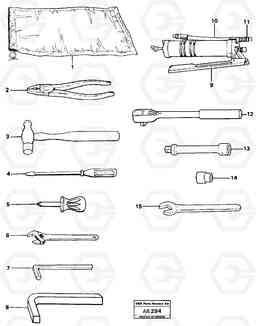 47046 Tools L50 L50 S/N 6401- / 60301- USA, Volvo Construction Equipment