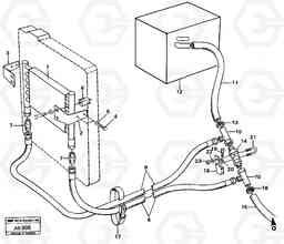 18258 Hydraulic oil-cooler. L50 L50 S/N 6401- / 60301- USA, Volvo Construction Equipment