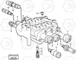 9961 Control valve L50 L50 S/N 6401- / 60301- USA, Volvo Construction Equipment