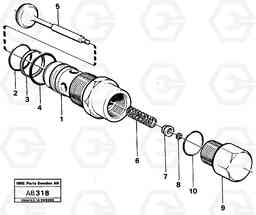 9967 Check valve L50 L50 S/N 6401- / 60301- USA, Volvo Construction Equipment