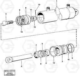 20987 Hydraulic cylinder L50 L50 S/N 6401- / 60301- USA, Volvo Construction Equipment