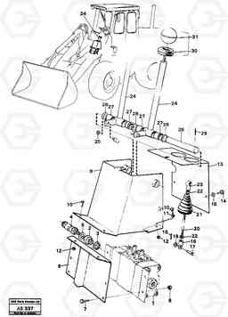 99321 Controls for hydraulic valve 5:th and 6:th function L50 L50 S/N 6401- / 60301- USA, Volvo Construction Equipment