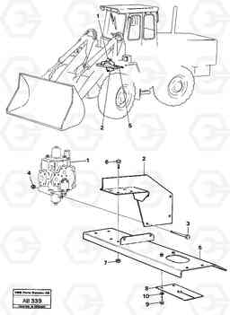 41212 Control valve with fitting parts. L50 L50 S/N 6401- / 60301- USA, Volvo Construction Equipment