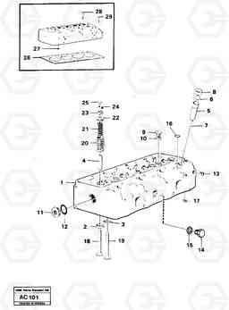 13561 Cylinder head L70 L70 S/N 7401- / 60501- USA, Volvo Construction Equipment