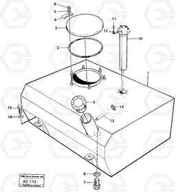 66681 Fuel tank L70 L70 S/N 7401- / 60501- USA, Volvo Construction Equipment
