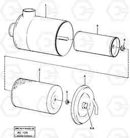 5023 Air filter L70 L70 S/N 7401- / 60501- USA, Volvo Construction Equipment