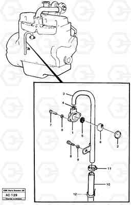 26555 Crankcase ventilation L70 L70 S/N 7401- / 60501- USA, Volvo Construction Equipment