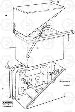 24660 Battery box L70 L70 S/N 7401- / 60501- USA, Volvo Construction Equipment