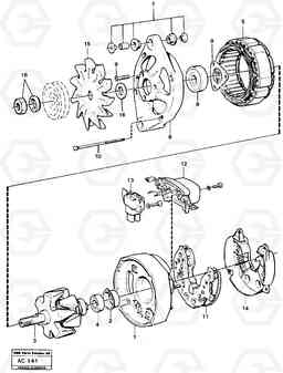 10284 Alternator L70 L70 S/N 7401- / 60501- USA, Volvo Construction Equipment