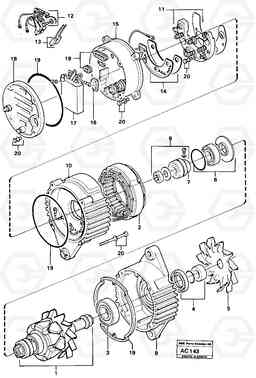 1229 Alternator L70 L70 S/N 7401- / 60501- USA, Volvo Construction Equipment