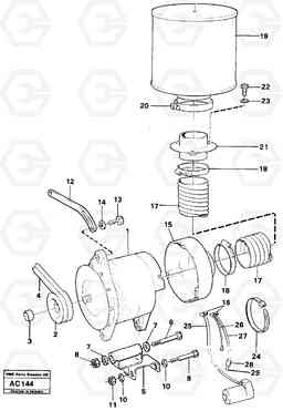 22647 Alternator with assembling details L70 L70 S/N 7401- / 60501- USA, Volvo Construction Equipment