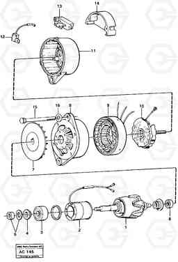 5034 Alternator L70 L70 S/N 7401- / 60501- USA, Volvo Construction Equipment