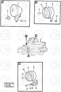 57111 Lighting L70 L70 S/N 7401- / 60501- USA, Volvo Construction Equipment