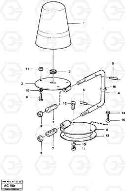 22867 Rotating beacon L70 L70 S/N 7401- / 60501- USA, Volvo Construction Equipment