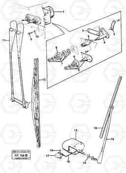 5039 Windshield wiper L70 L70 S/N 7401- / 60501- USA, Volvo Construction Equipment