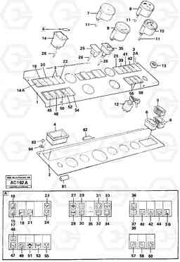 62101 Instruments and instrument panel L70 L70 S/N 7401- / 60501- USA, Volvo Construction Equipment