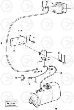 41554 Starter element with fitting parts L70 L70 S/N 7401- / 60501- USA, Volvo Construction Equipment