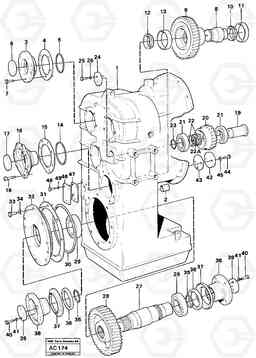 12008 Clutch housing 4-speeds L70 L70 S/N 7401- / 60501- USA, Volvo Construction Equipment