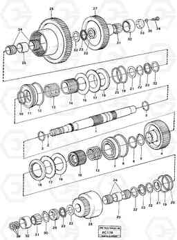 23152 Hydraulic clutch rear/4:th speeds L70 L70 S/N 7401- / 60501- USA, Volvo Construction Equipment