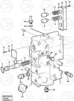 100249 Pressure limiting valve L70 L70 S/N 7401- / 60501- USA, Volvo Construction Equipment