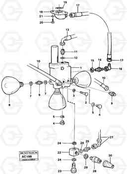 55942 Valve with fitting parts L70 L70 S/N 7401- / 60501- USA, Volvo Construction Equipment