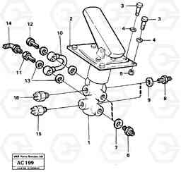 21382 Footbrake valve with mountings L70 L70 S/N 7401- / 60501- USA, Volvo Construction Equipment