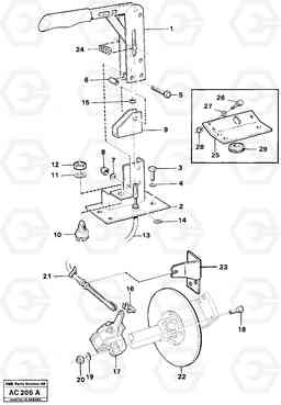 98602 Hand brake L70 L70 S/N 7401- / 60501- USA, Volvo Construction Equipment